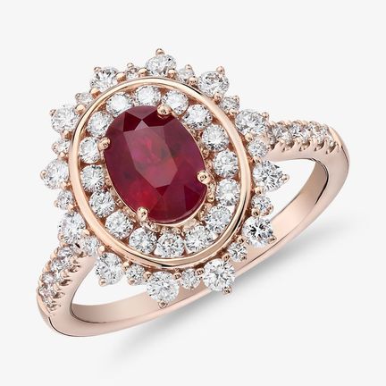 red ruby cocktail ring